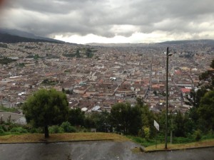 Dark clouds above Quito
