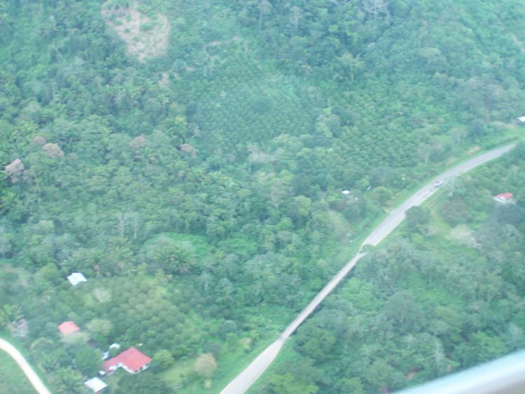 Helicopter — Belizean One-Lane Bridge