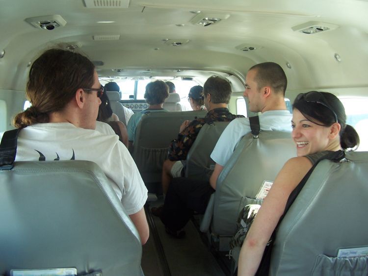 Aboard the flight Mark JanP Dara