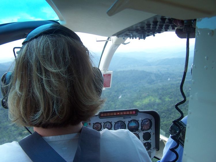 Helicopter — Jan in the Copilot Seat