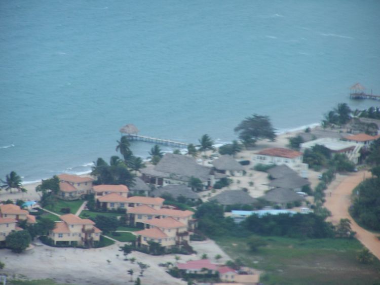 Helicopter — View of Jaguar Reef Lodge