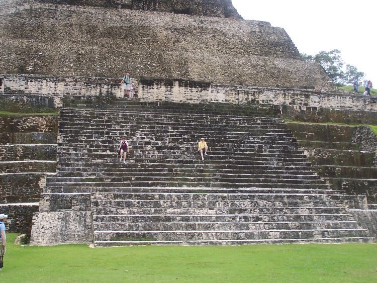 Xunantunich — Ken Seated and Dean Standing Above