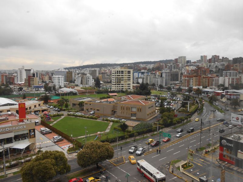 The view from our room in Quito