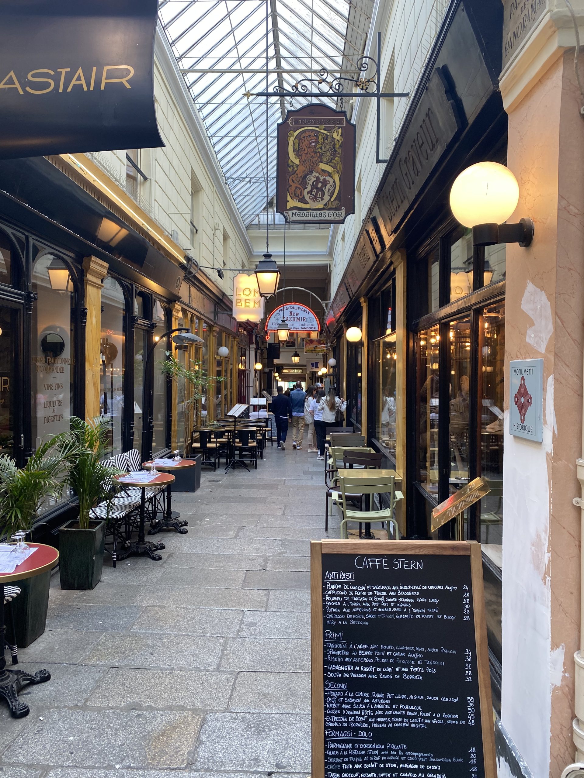 One of the many covered passages in Paris