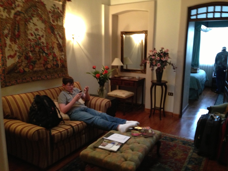 Matthew Relaxing in Mansion Alcazar
