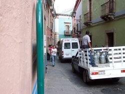 Narrow sidewalks