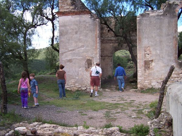 Our Group embarks on a walk through the ruins