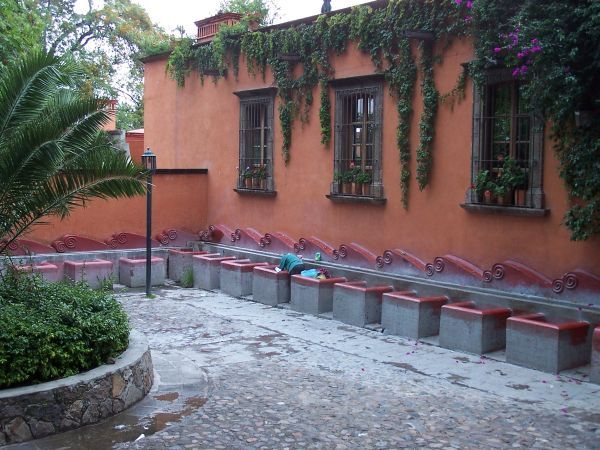 A Woman Washing her Clothes at Los Lavanderos